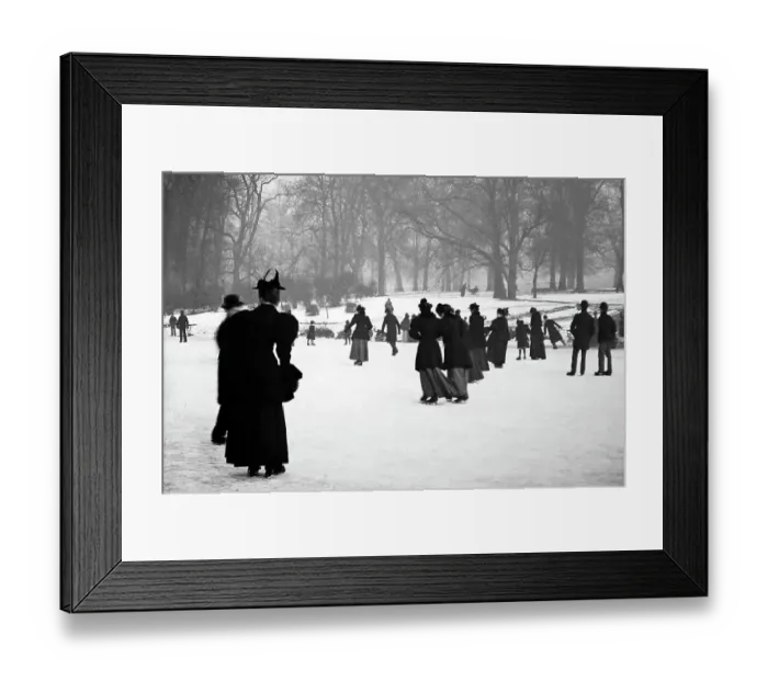 Framed Print : Skating on the Serpentine, London, Victorian period Framed Print : Skating on the Serpentine, London, Victorian period