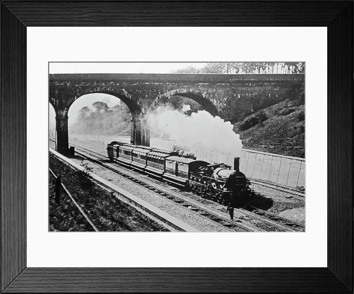 Framed Print : A Broad Gauge Train on the GWR in the Thames Valley Framed Print : A Broad Gauge Train on the GWR in the Thames Valley