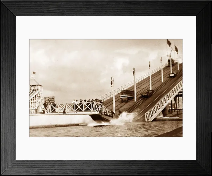 Framed Print : Blackpool Pleasure Beach water chute Framed Print : Blackpool Pleasure Beach water chute