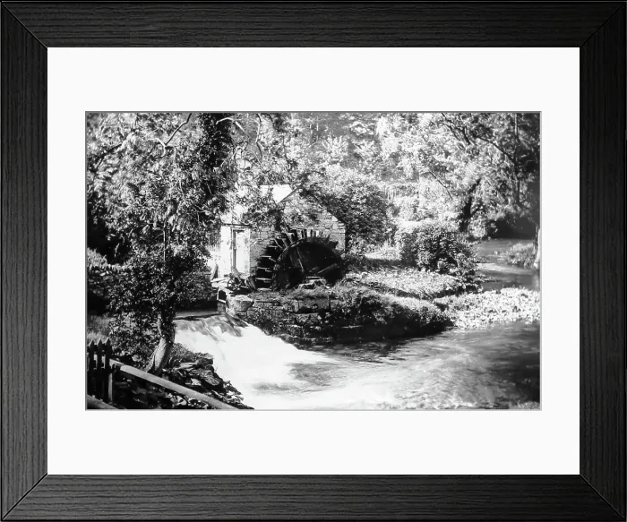 Framed Print : Comb Mill, Ashford, Derbyshire, Victorian period Framed Print : Comb Mill, Ashford, Derbyshire, Victorian period