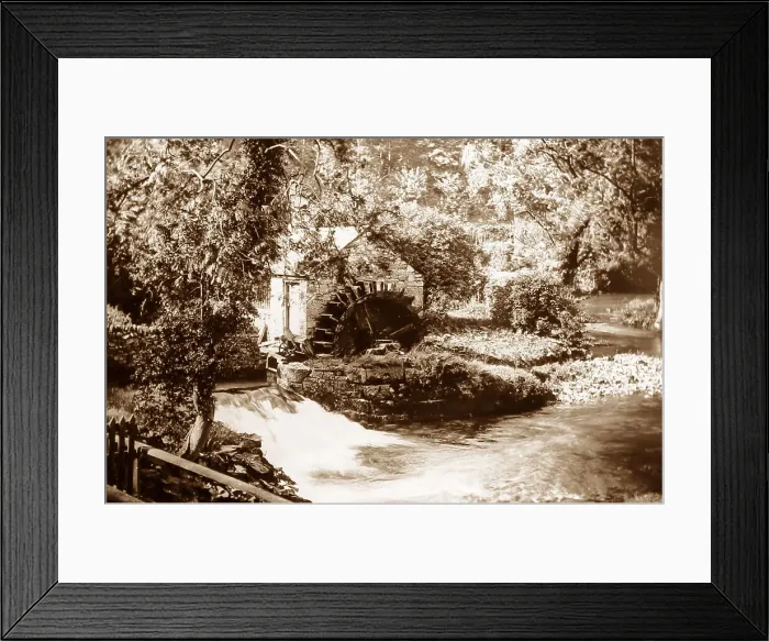 Framed Print : Comb Mill, Ashford, Derbyshire, Victorian period Framed Print : Comb Mill, Ashford, Derbyshire, Victorian period