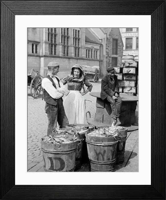 Framed Print : New Quay Road, Whitby, Victorian period