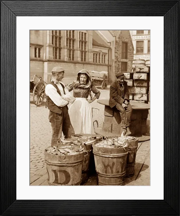 Framed Print : New Quay Road, Whitby, Victorian period Framed Print : New Quay Road, Whitby, Victorian period