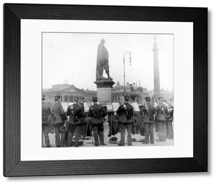 Framed Print : Police band performing in Liverpool early 1900s Framed Print : Police band performing in Liverpool early 1900s