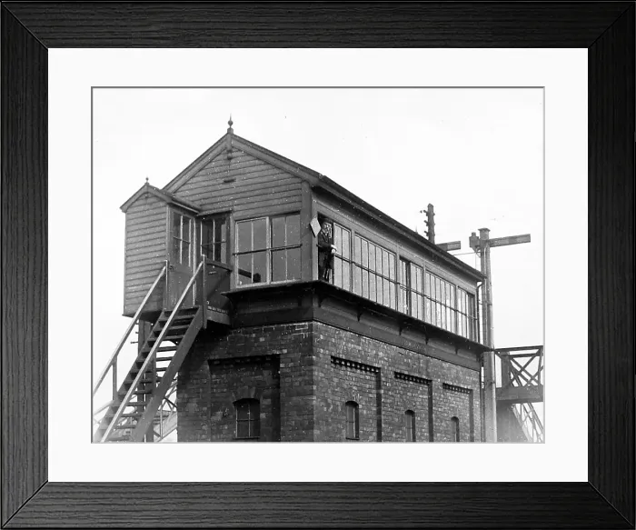 Framed Print : Railway signal box at Colwich, Staffordshire, early 1900s Framed Print : Railway signal box at Colwich, Staffordshire, early 1900s