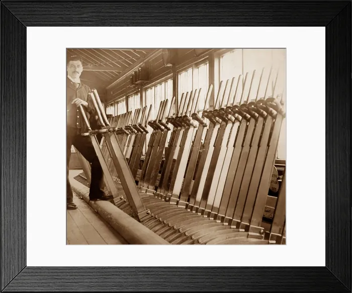 Framed Print : Signal box, early 1900s Framed Print : Signal box, early 1900s