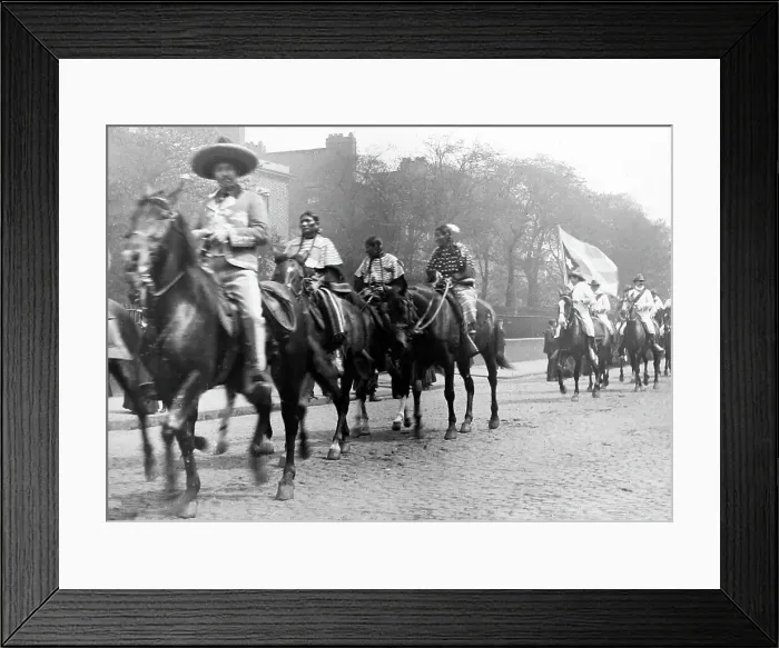 Framed Print : Part of Buffalo Bill's parade, probably Liverpool in 1903 Framed Print : Part of Buffalo Bill's parade, probably Liverpool in 1903