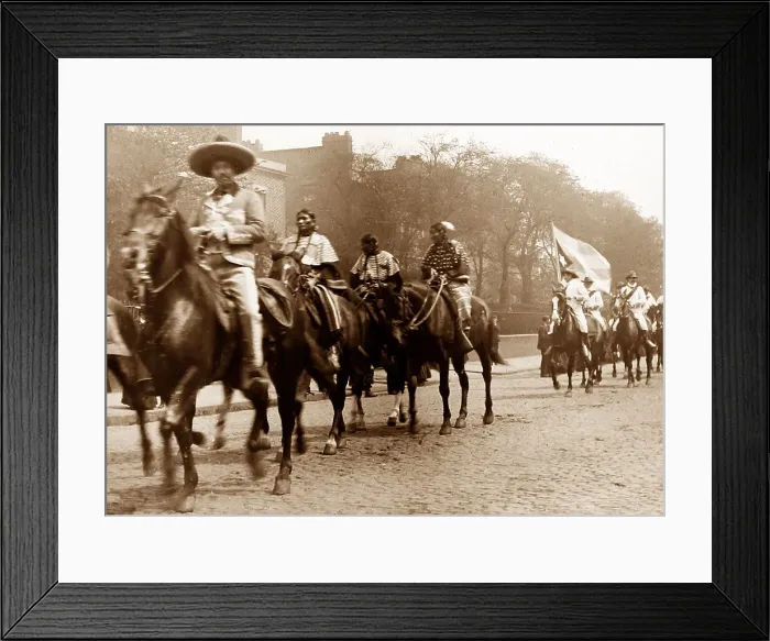 Framed Print : Part of Buffalo Bill's parade, probably Liverpool in 1903 Framed Print : Part of Buffalo Bill's parade, probably Liverpool in 1903
