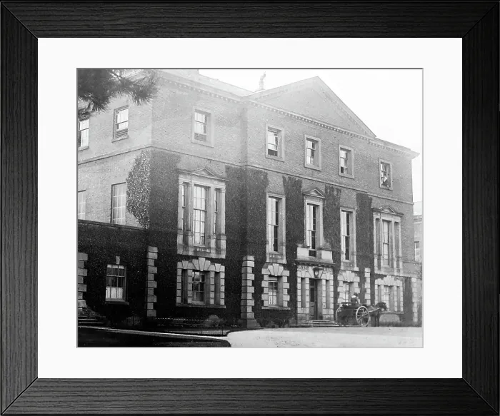 Framed Print : Doveridge Hall, Victorian period Framed Print : Doveridge Hall, Victorian period