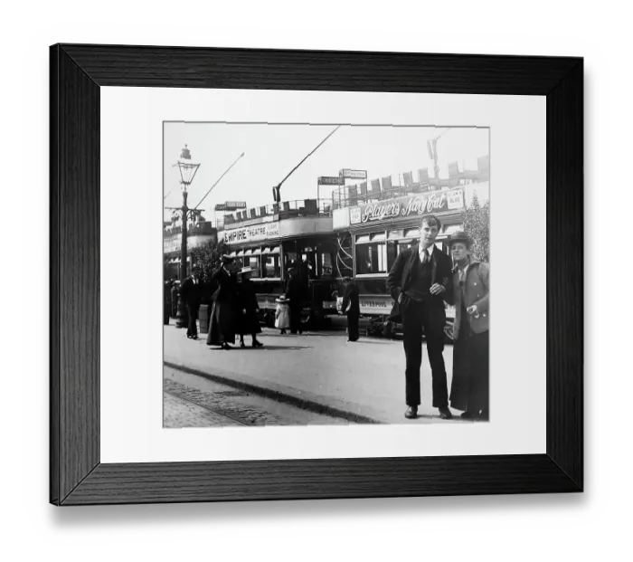 Framed Print : Pier Head tram terminus, Liverpool, early 1900s Framed Print : Pier Head tram terminus, Liverpool, early 1900s