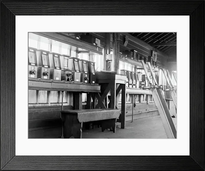 Framed Print : Signal box, Edge Hill, Liverpool, early 1900s Framed Print : Signal box, Edge Hill, Liverpool, early 1900s