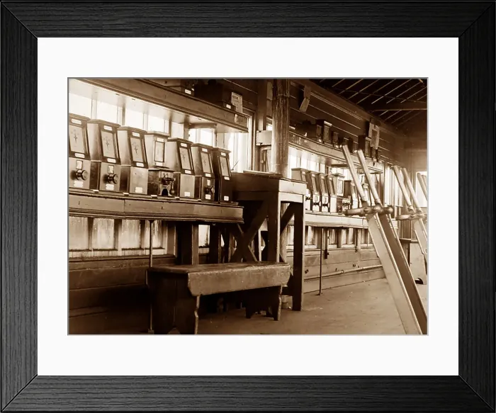 Framed Print : Signal box, Edge Hill, Liverpool, early 1900s Framed Print : Signal box, Edge Hill, Liverpool, early 1900s