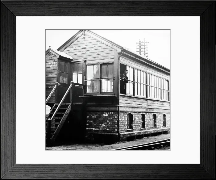 Framed Print : Signal box, Edge Hill, Liverpool, early 1900s Framed Print : Signal box, Edge Hill, Liverpool, early 1900s