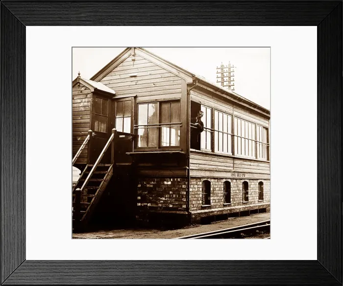 Framed Print : Signal box, Edge Hill, Liverpool, early 1900s Framed Print : Signal box, Edge Hill, Liverpool, early 1900s