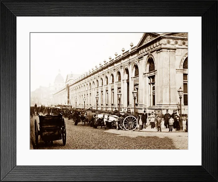 Framed Print : Smithfield Meat Market, London, Victorian period Framed Print : Smithfield Meat Market, London, Victorian period