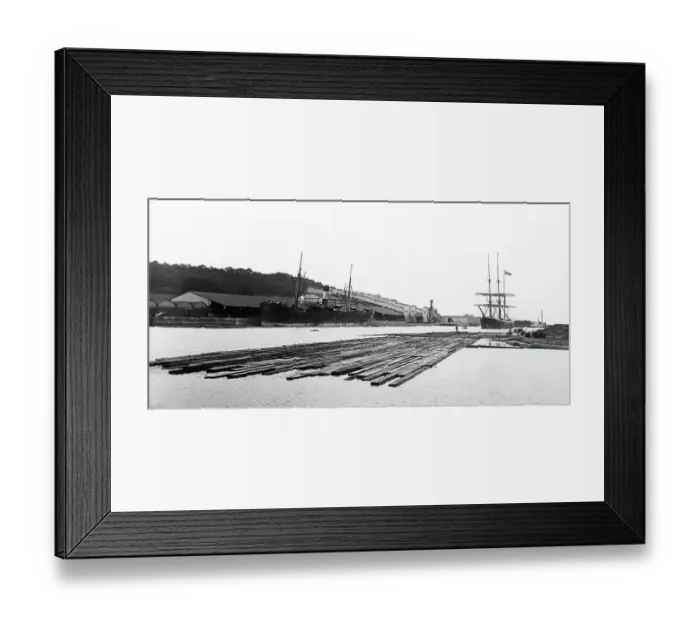 Framed Print : Portishead Dock near Bristol, Victorian period Framed Print : Portishead Dock near Bristol, Victorian period