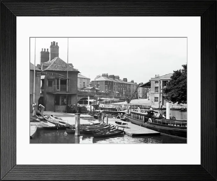 Framed Print : Salters Steamers, Oxford, Victorian period Framed Print : Salters Steamers, Oxford, Victorian period