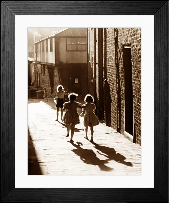 Framed Print : Children playing in the 1930s Framed Print : Children playing in the 1930s