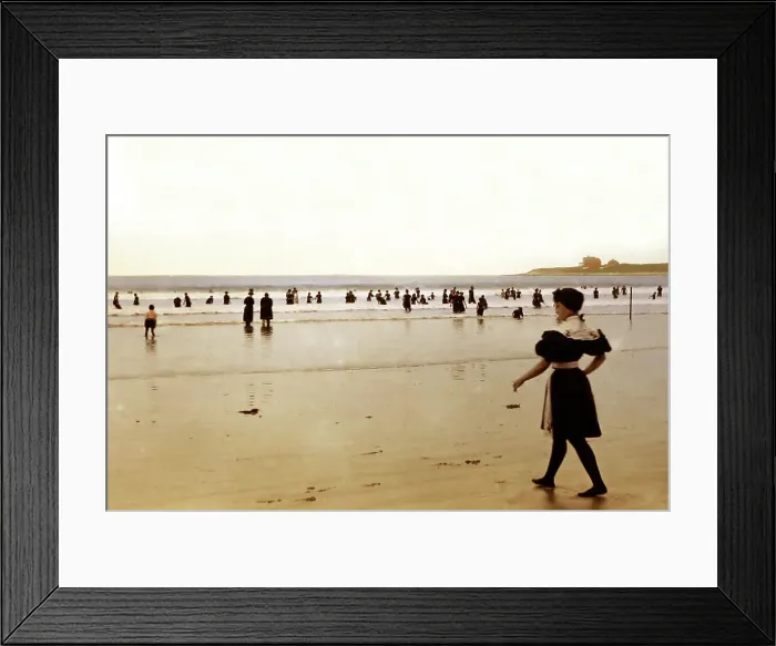 Framed Print : On the beach, Newport, Rhode Island, early 1900s Framed Print : On the beach, Newport, Rhode Island, early 1900s