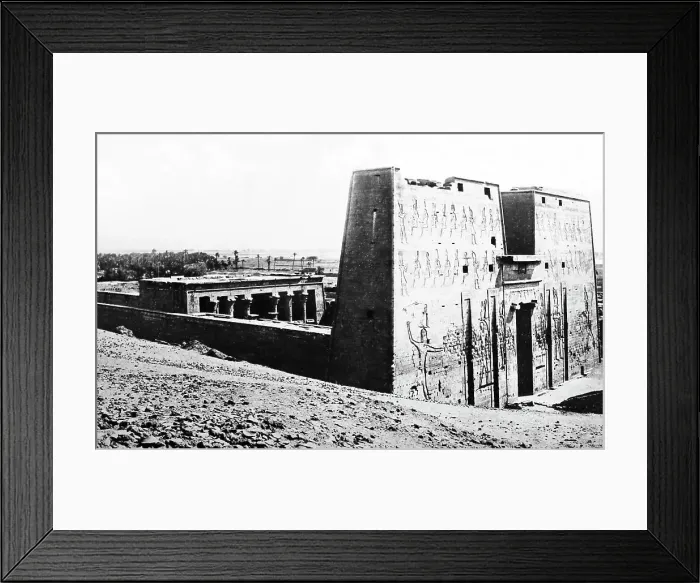 Framed Print : Temple of Horus, Edfu, Victorian period Framed Print : Temple of Horus, Edfu, Victorian period