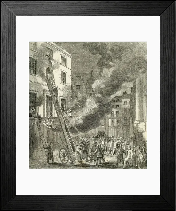 Framed Print : Abraham Wivell's Improved Fire Escape Framed Print : Abraham Wivell's Improved Fire Escape