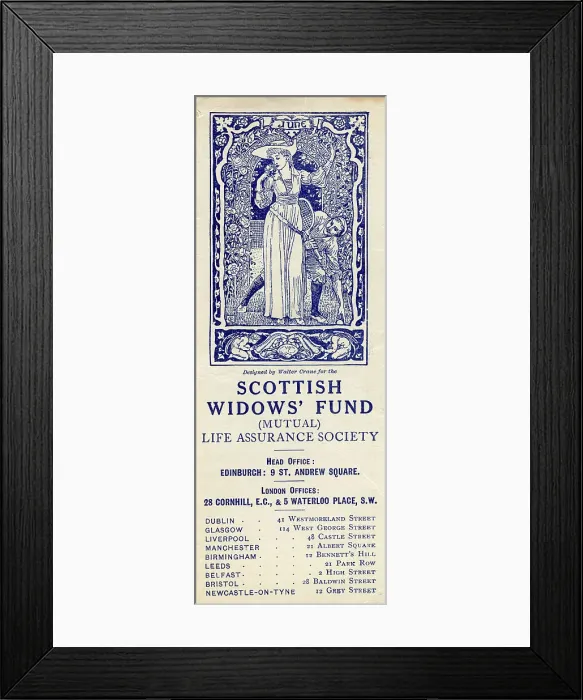 Framed Print : Advertising bookmark, June, designed by Walter Crane Framed Print : Advertising bookmark, June, designed by Walter Crane