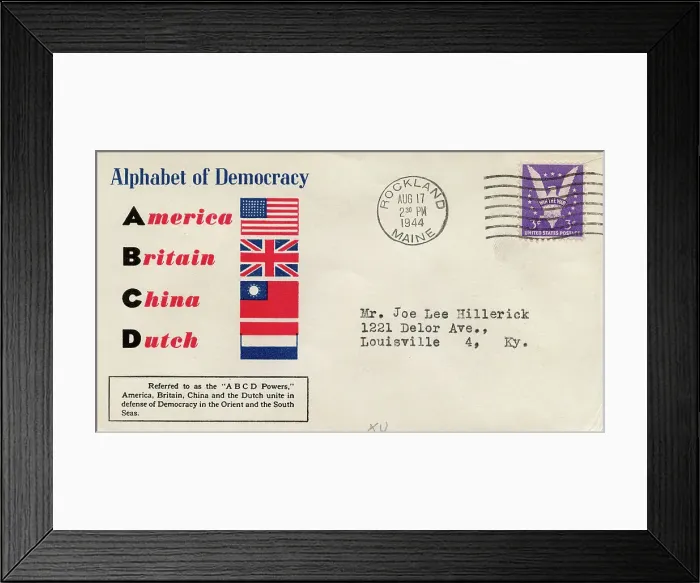 Framed Print : Alphabet of Democracy, America, Britain, China, Dutch, WW2 Framed Print : Alphabet of Democracy, America, Britain, China, Dutch, WW2