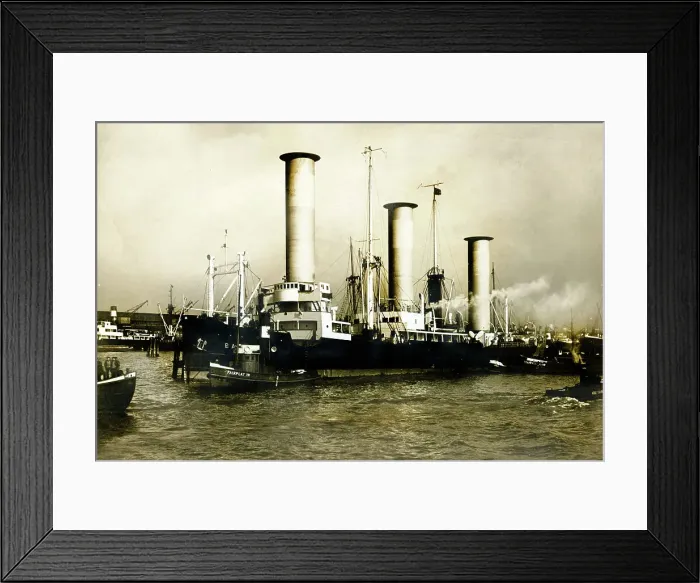 Framed Print : Baden-Baden, Anton Flettner's rotor-driven steamship Framed Print : Baden-Baden, Anton Flettner's rotor-driven steamship