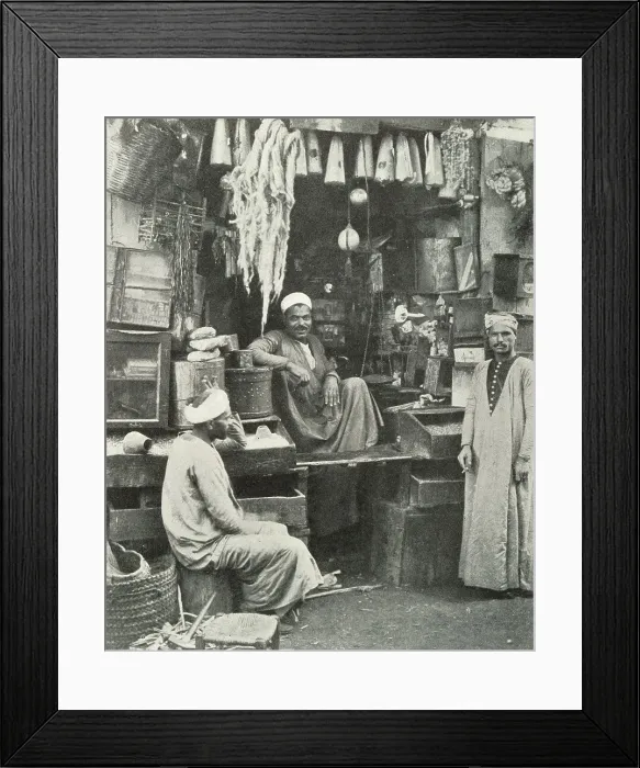Framed Print : Arabian grocer's shop, Cairo, Egypt Framed Print : Arabian grocer's shop, Cairo, Egypt