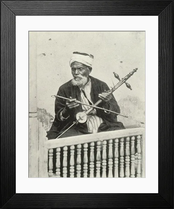 Framed Print : Arabian musician playing the Rababa Framed Print : Arabian musician playing the Rababa