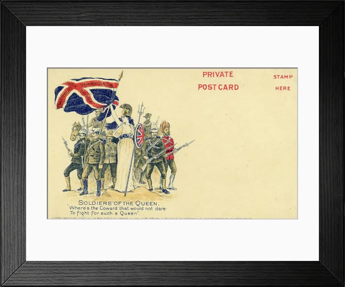 Framed Print : Boer War patriotic postcard Framed Print : Boer War patriotic postcard