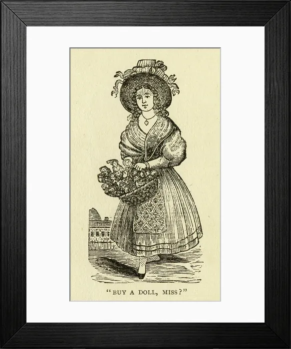 Framed Print : Buy a Doll, Miss? Cries of London Framed Print : Buy a Doll, Miss? Cries of London