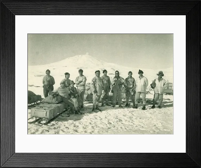 Framed Print : Captain Scott's Southern Party 1911, at the Antarctic Framed Print : Captain Scott's Southern Party 1911, at the Antarctic