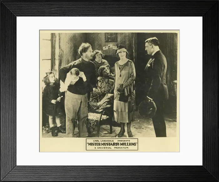 Framed Print : Carl Laemmle Presents Mister Mustard Millions