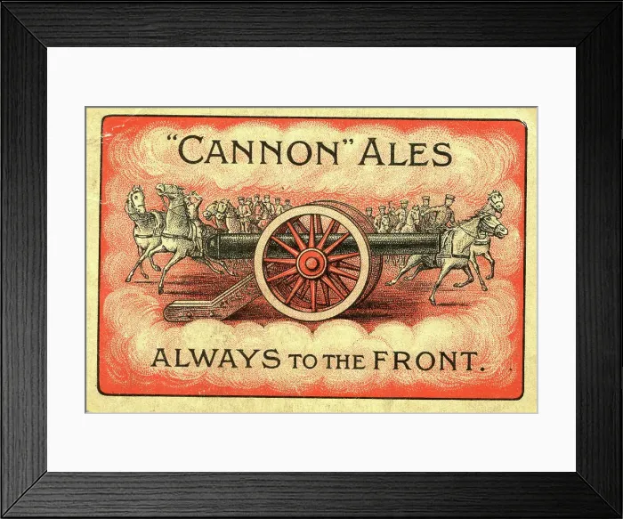 Framed Print : Advert, Cannon Ales, Sheffield, Always to the Front Framed Print : Advert, Cannon Ales, Sheffield, Always to the Front