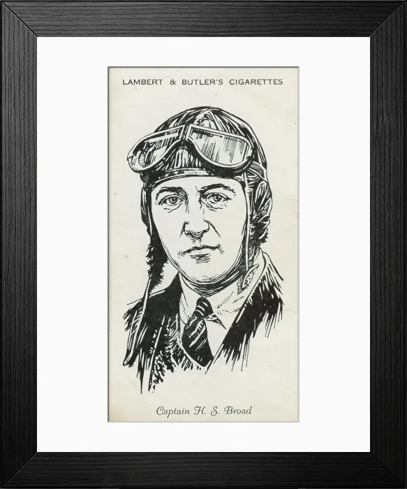 Framed Print : Captain Hs Broad, pilot Framed Print : Captain Hs Broad, pilot