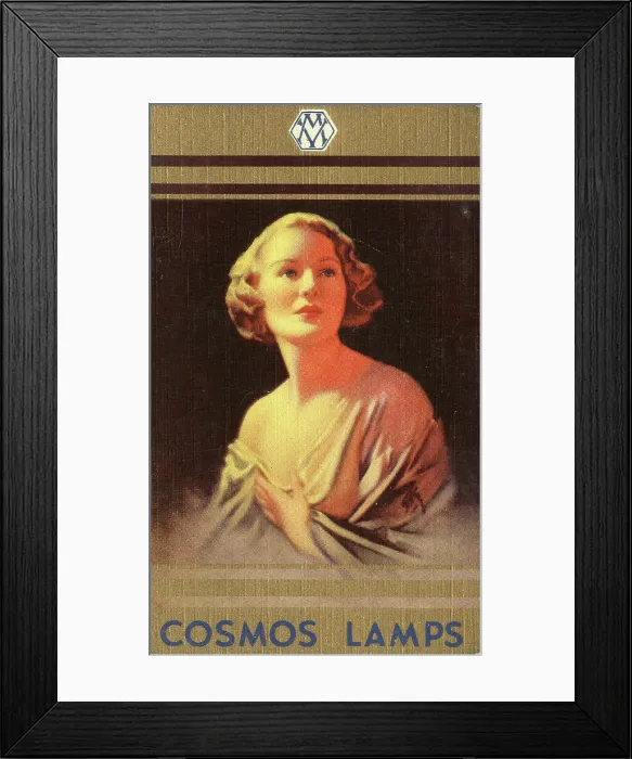 Framed Print : Advert, Cosmos Lamps Framed Print : Advert, Cosmos Lamps