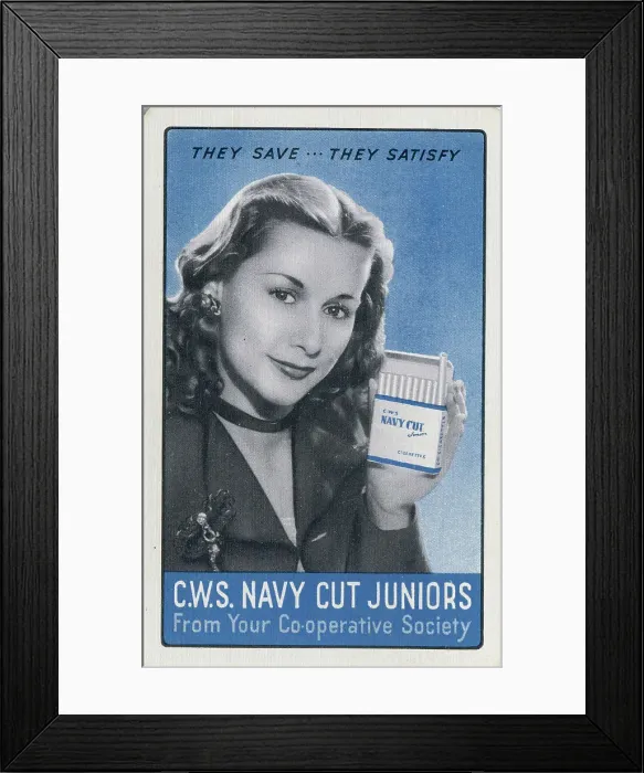 Framed Print : Cws Coop Cooperative Wholesale Society Navy Cut Framed Print : Cws Coop Cooperative Wholesale Society Navy Cut