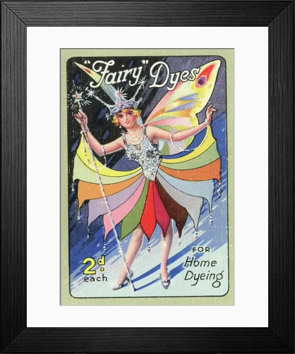 Framed Print : Advert, Fairy Dyes for home dyeing Framed Print : Advert, Fairy Dyes for home dyeing