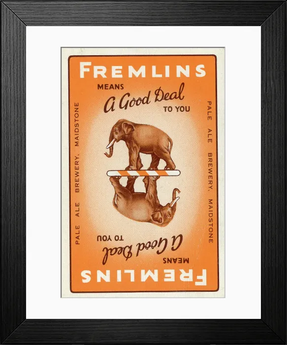 Framed Print : Advert, Fremlins Pale Ale Brewery, Maidstone, Kent Framed Print : Advert, Fremlins Pale Ale Brewery, Maidstone, Kent
