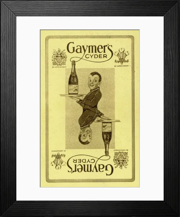 Framed Print : Advert, Gaymer's Cyder Framed Print : Advert, Gaymer's Cyder