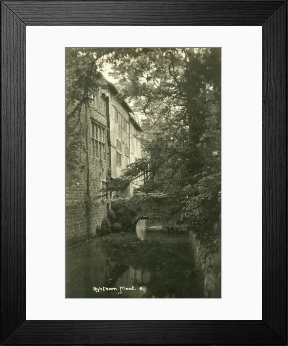 Framed Print : Ightham Mote, Kent, side entrance and bridge Framed Print : Ightham Mote, Kent, side entrance and bridge