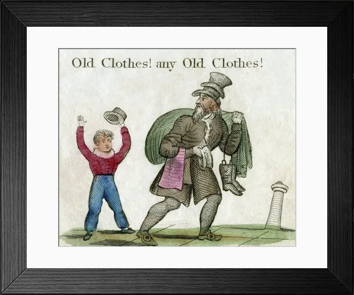 Framed Print : Old Clothes! any Old Clothes! London Street Cries Framed Print : Old Clothes! any Old Clothes! London Street Cries