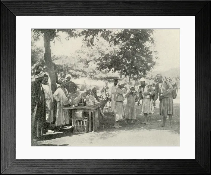 Framed Print : Luncheon in the streets of Cairo, Egypt Framed Print : Luncheon in the streets of Cairo, Egypt