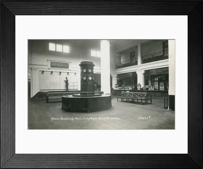 Framed Print : Main Booking Hall, Croydon Aerodrome, Surrey Framed Print : Main Booking Hall, Croydon Aerodrome, Surrey