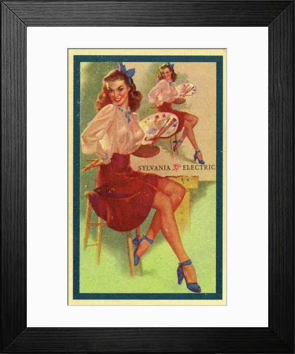 Framed Print : Sylvania Electric, USA, pin-up Framed Print : Sylvania Electric, USA, pin-up