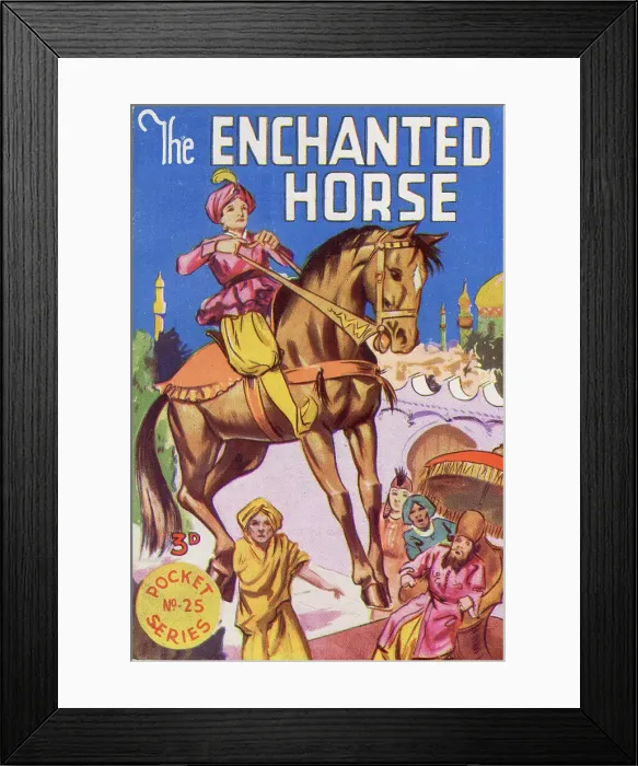 Framed Print : Cover design, The Enchanted Horse, Pocket Series booklet Framed Print : Cover design, The Enchanted Horse, Pocket Series booklet