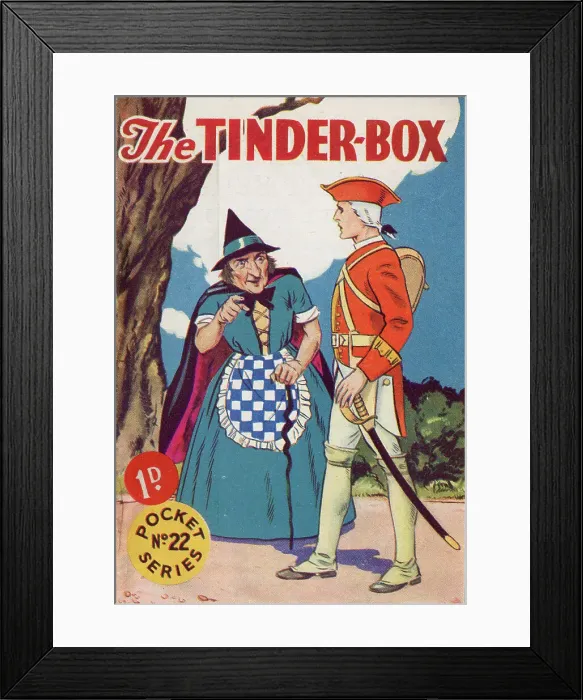 Framed Print : Cover design, The Tinder Box, Pocket Series booklet Framed Print : Cover design, The Tinder Box, Pocket Series booklet