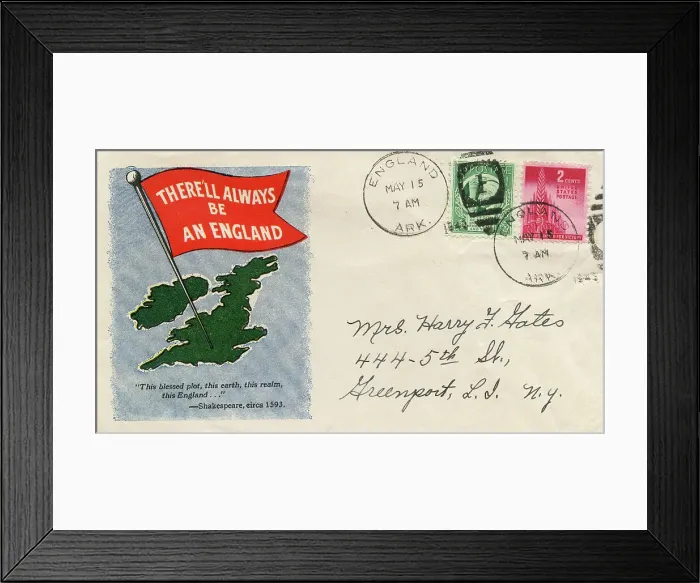 Framed Print : There'll Always Be An England, WW2 postal cover envelope Framed Print : There'll Always Be An England, WW2 postal cover envelope