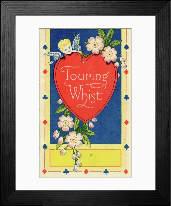 Framed Print : Touring Whist Game Playing Cards Card Scorecard Framed Print : Touring Whist Game Playing Cards Card Scorecard